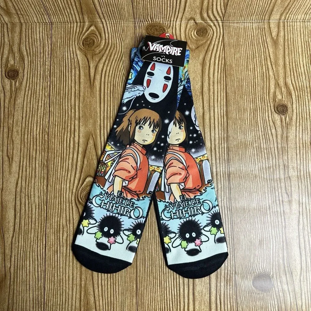 Studio Ghibli Spirited Away‎ Crew Socks Spot Sprite No Face Chihiro Unisex